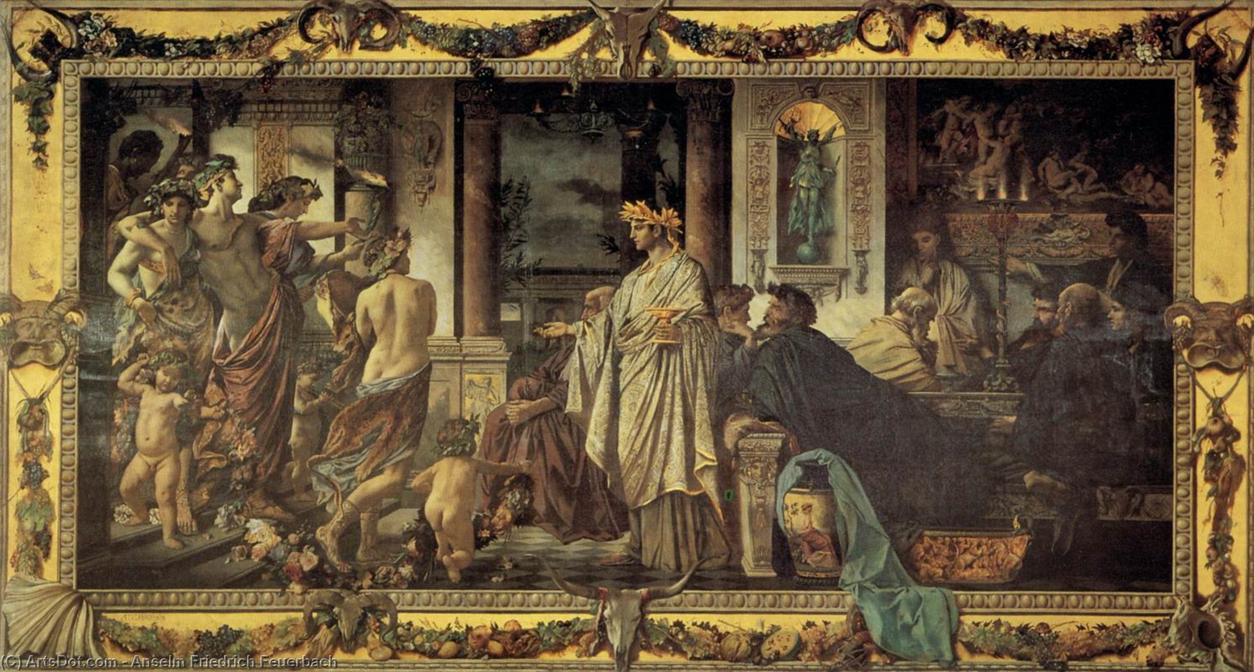 Banquete Platónico — Anselm Friedrich Feuerbach