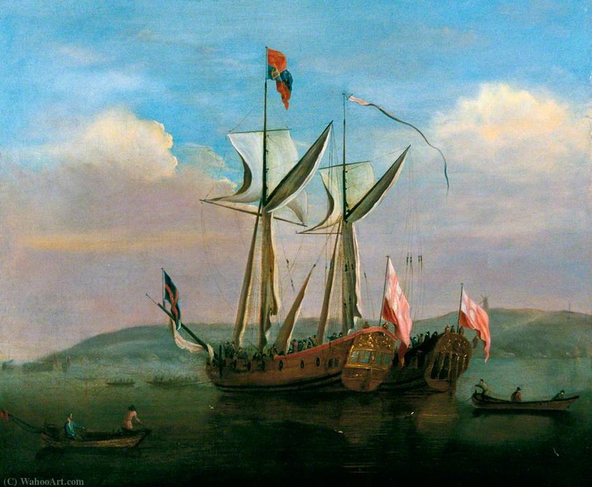 The Royal Yacht Off The Isle Of Wight — Peter Monamy