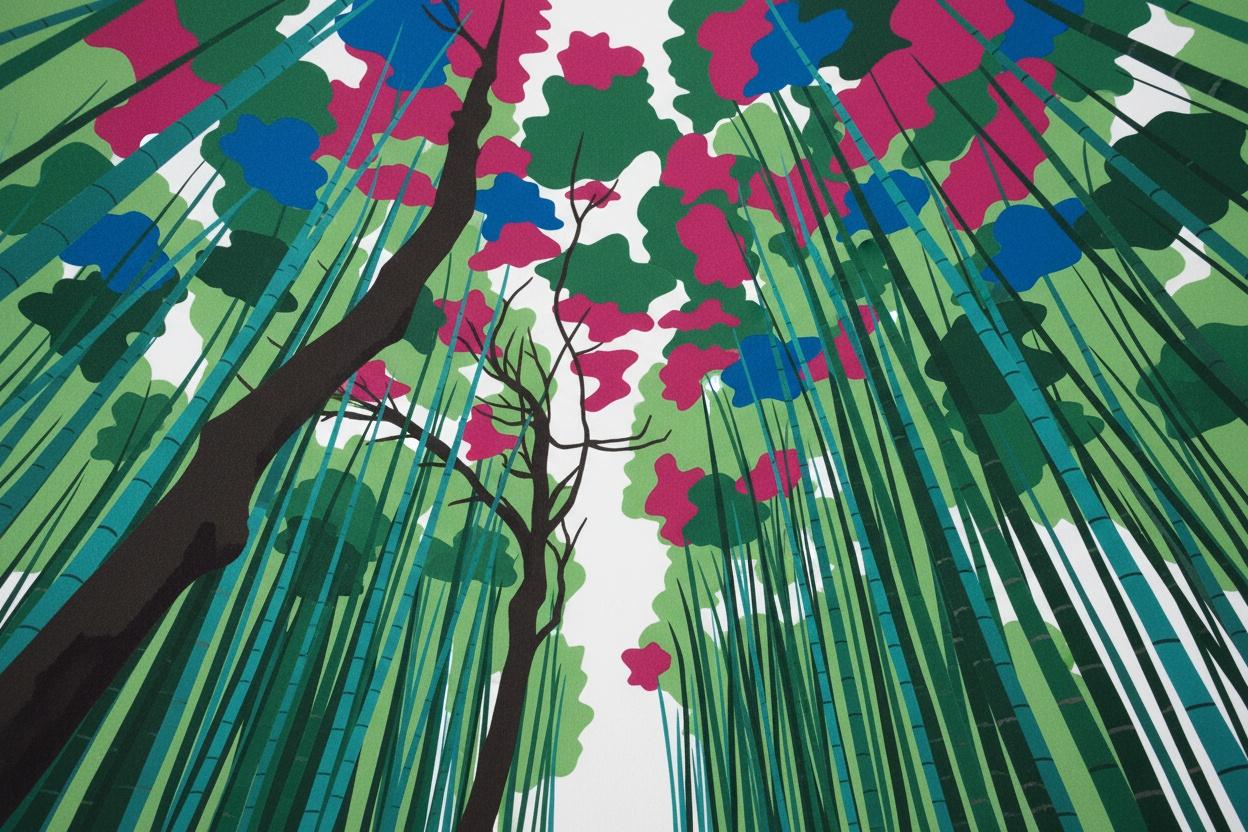 Vertical Rhythms In Magenta And Teal — Baptiste Guérin