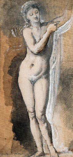 Femme Nue (tude Avec Drap) — Густав Море Ау