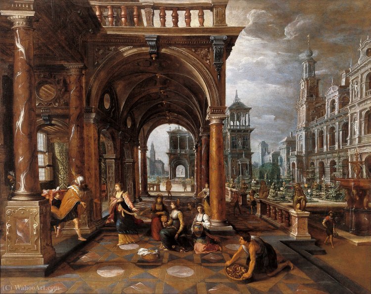 Solomon And The Queen Of Sheba — Adriaen Van Nieulandt The Younger