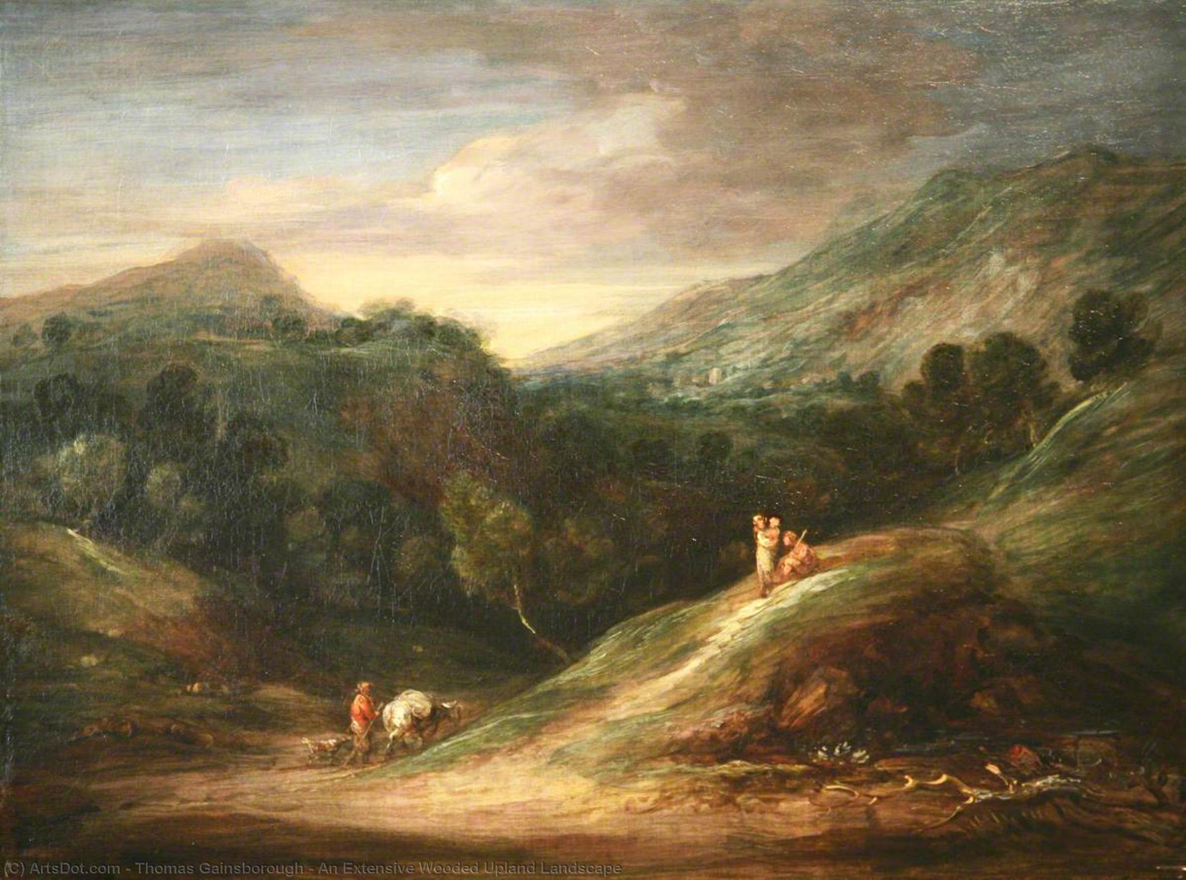 An Extensive Wooded Upland Landscape — Thomas Gainsborough