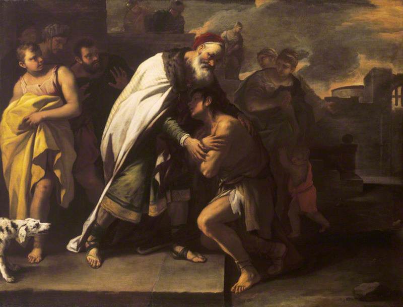 The Parable Of The Prodigal Son Received Home By His Father — Luca Giordano