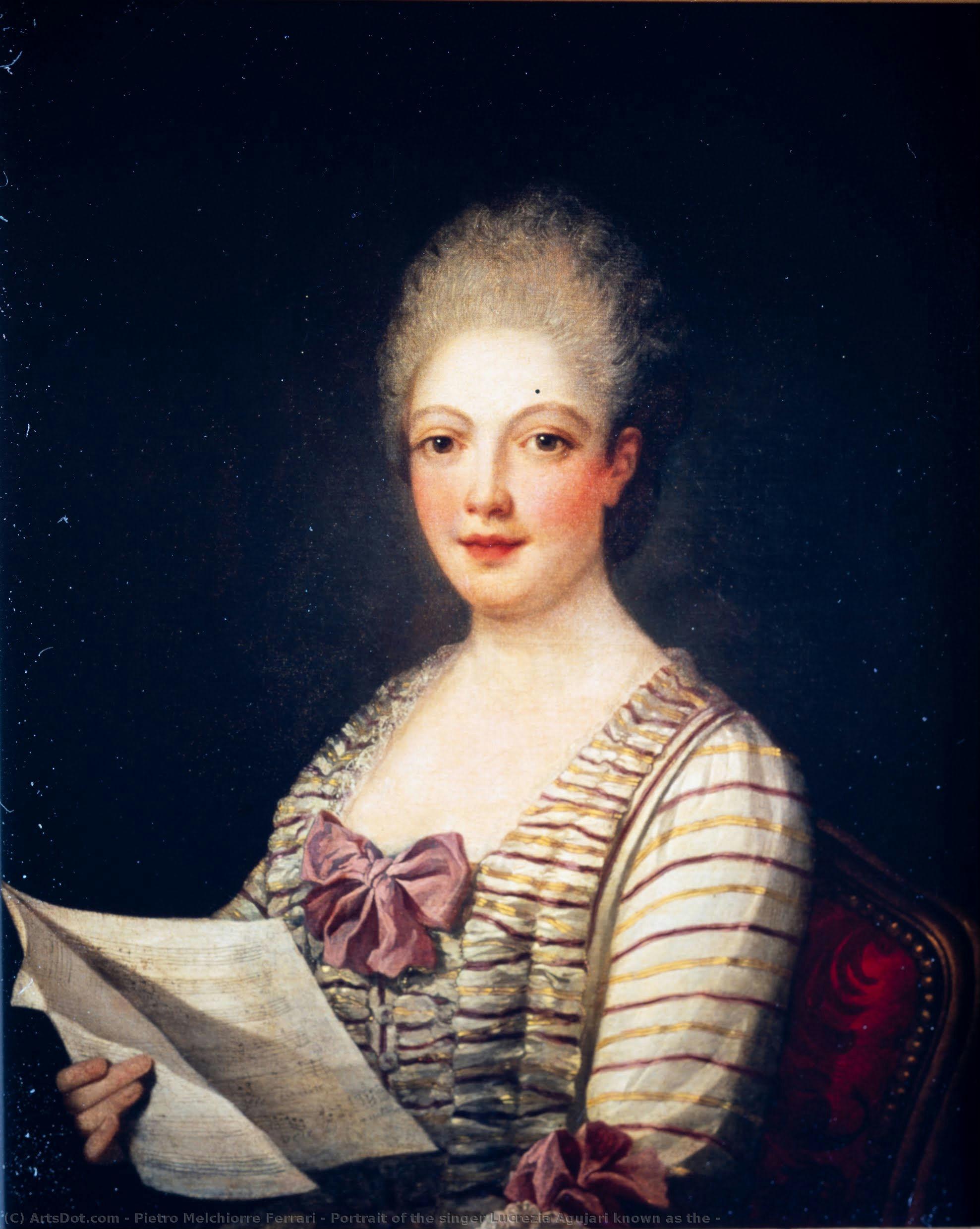 Portrait Of The Singer Lucrezia Agujari Known As The — Pietro Melchiorre Ferrari