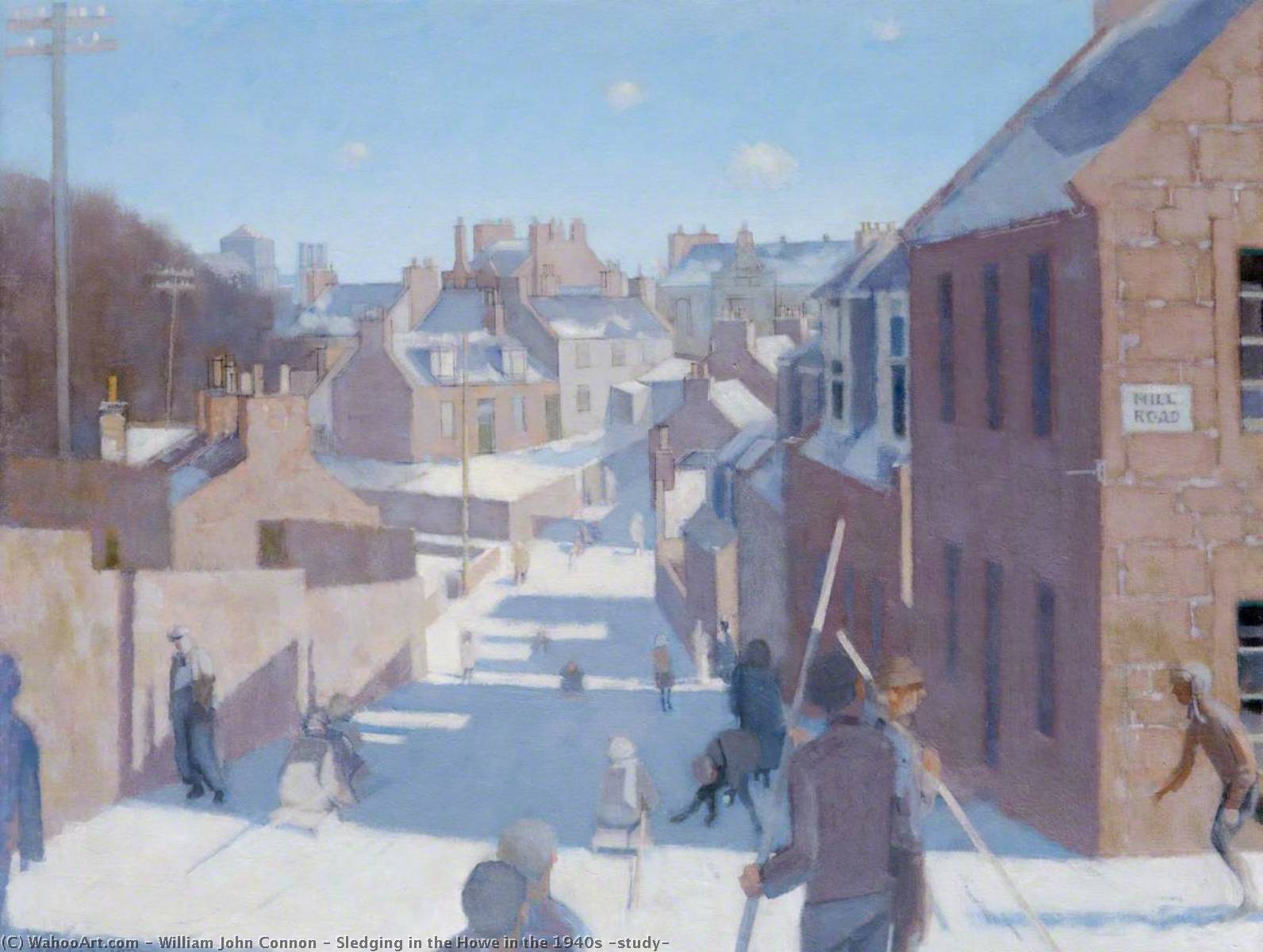 Sledging In The Howe In The 1940s (study) — William John Connon