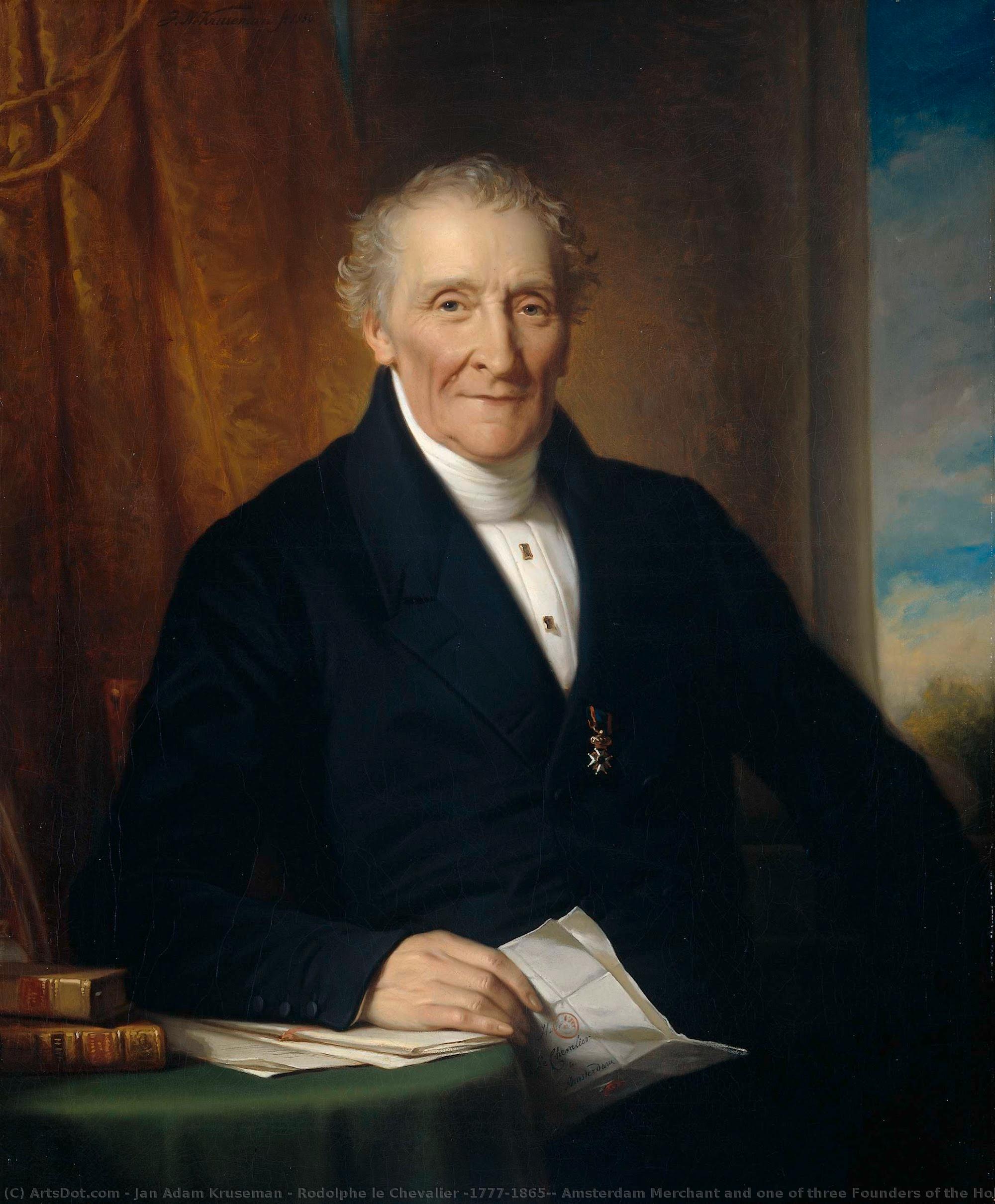 Rodolphe Le Chevalier (1777-1865), Amsterdam Merchant And One Of Three Founders Of The Holland Railroad Company, Jan Adam Kruseman, 1850 — Jan Adam Kruseman