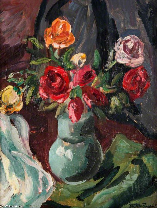 A Vase Of Roses — William Mactaggart
