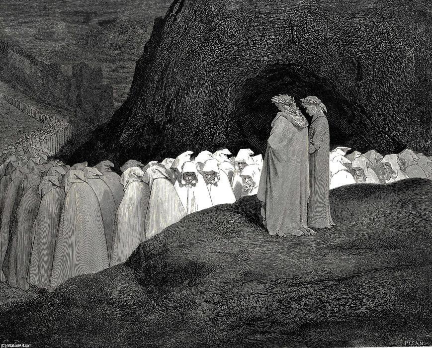 The Inferno, Canto 23, Lines 92-94. “tuscan, Who Visitest The College Of The Mourning Hypocrites, Disdain Not To Instruct Us Who Thou Art.” — Paul Gustave Doré