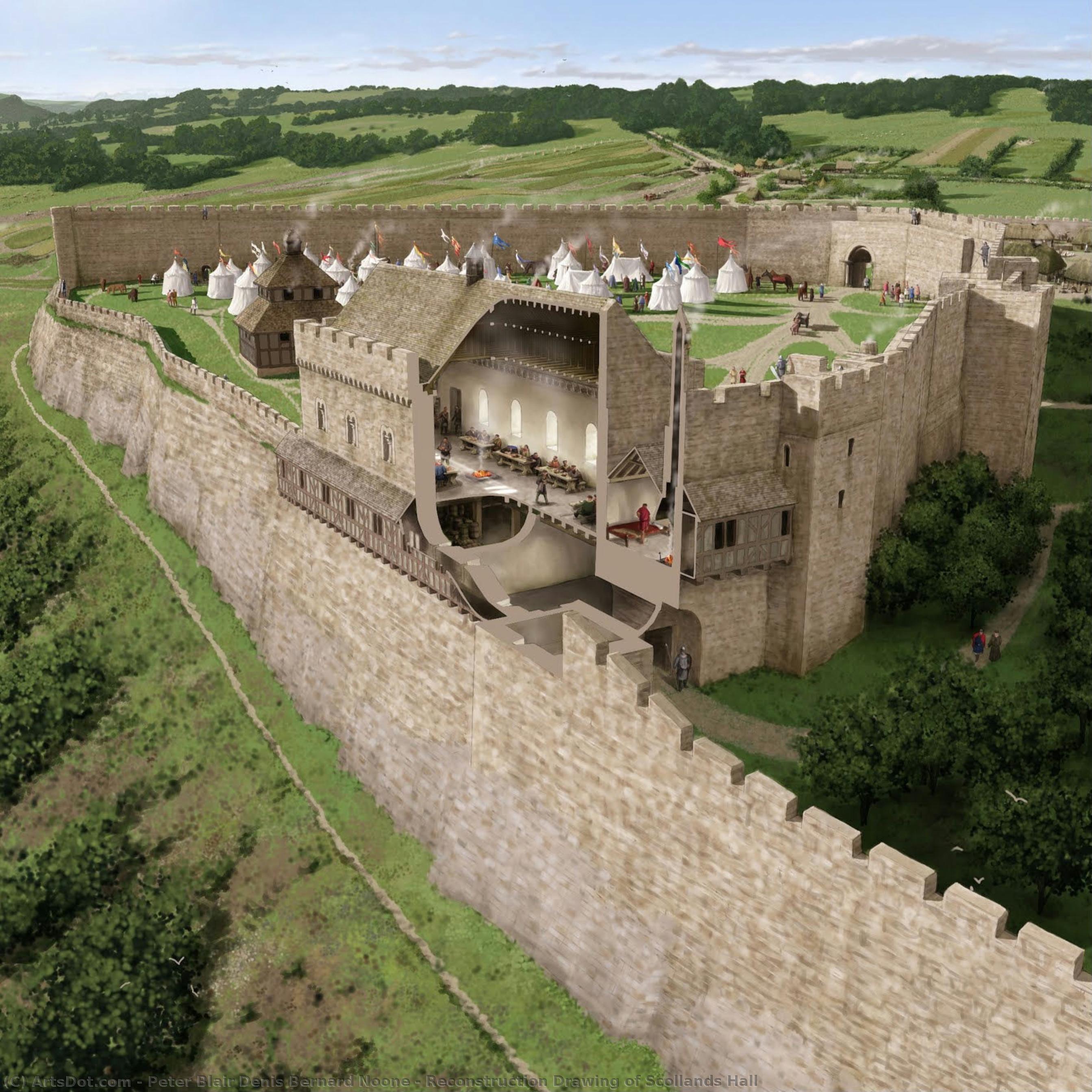 Reconstruction Drawing Of Scollands Hall — Peter Noone