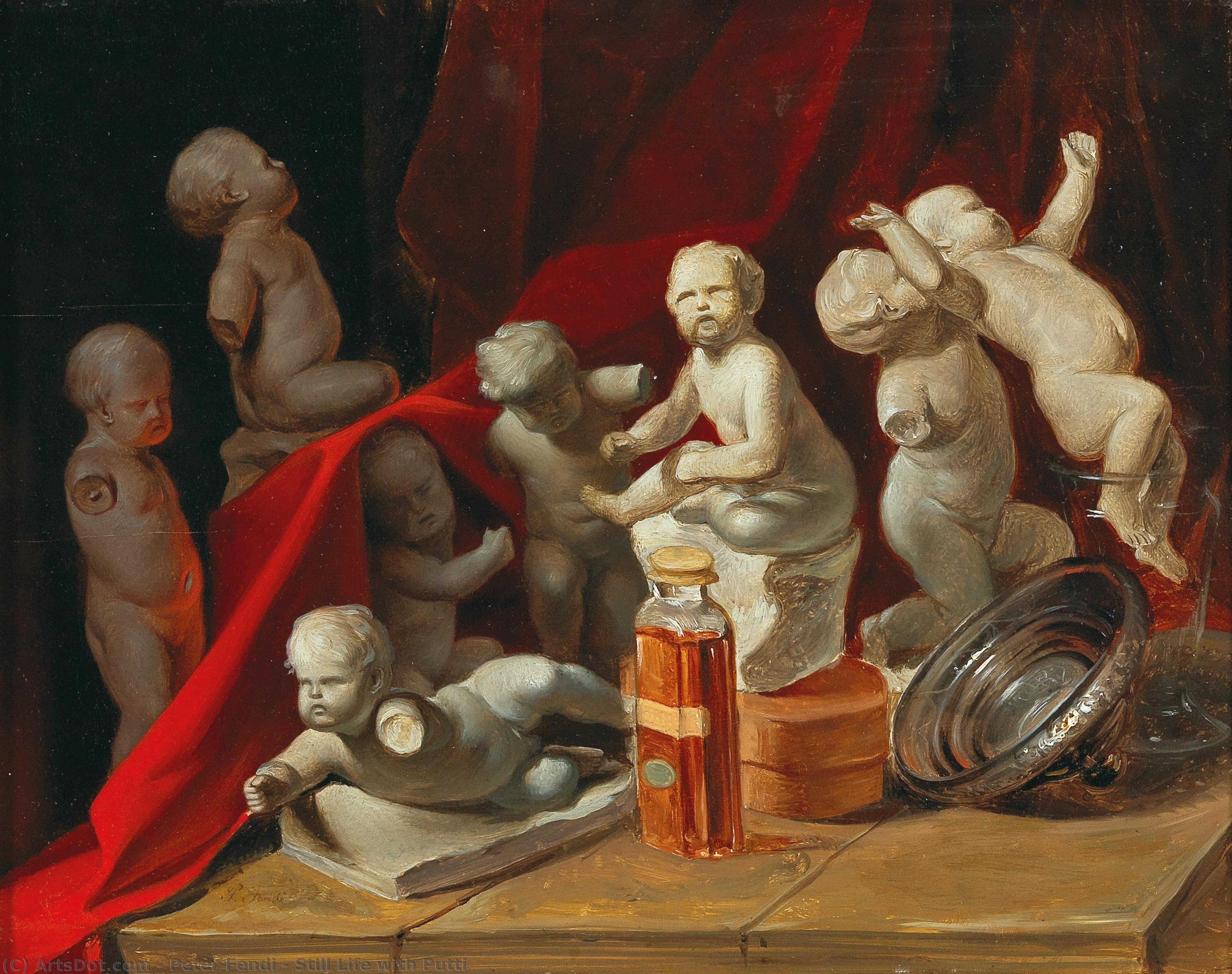 Still Life With Putti — Peter Fendi
