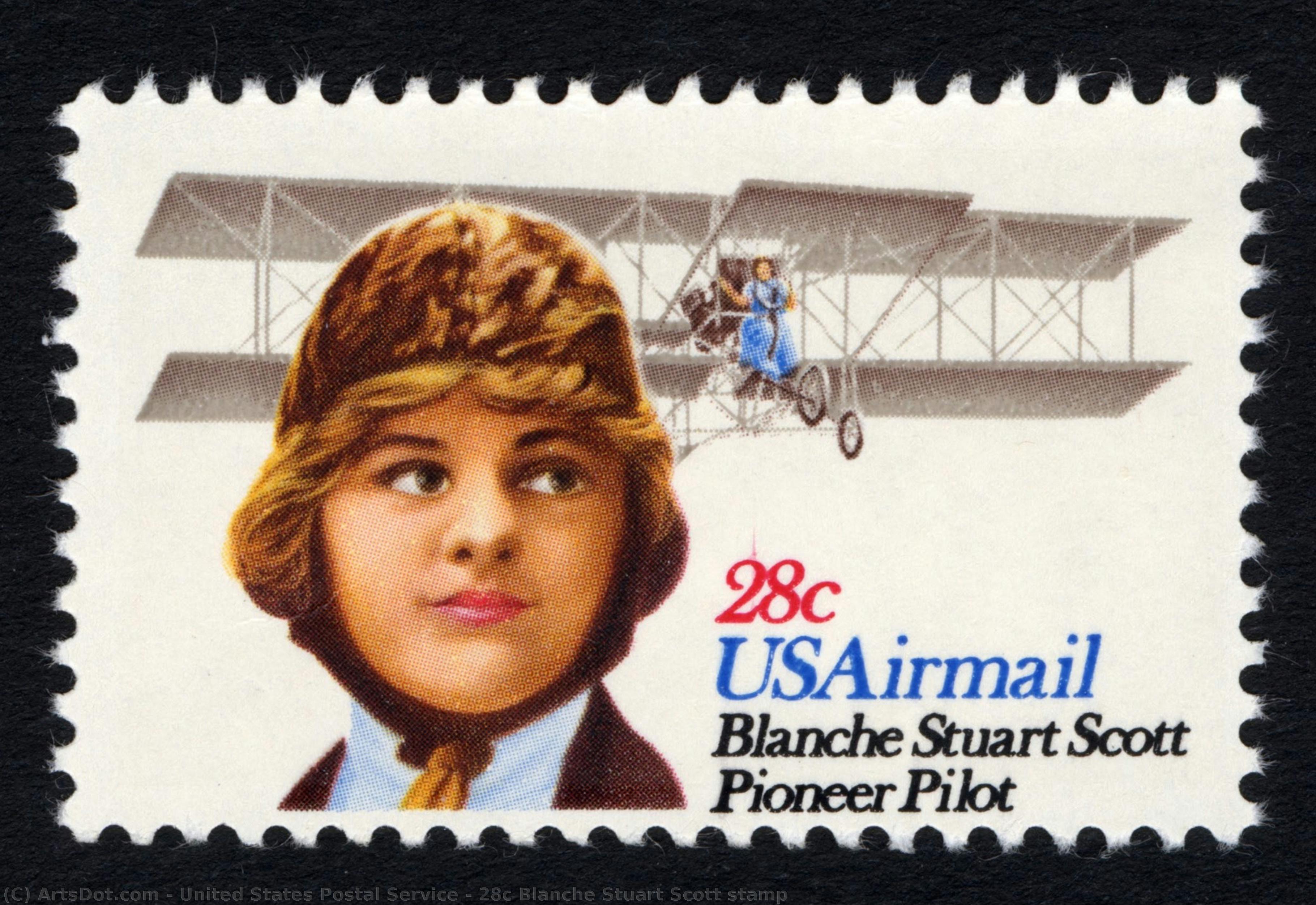28c Blanche Stuart Scott Stamp — United States Postal Service