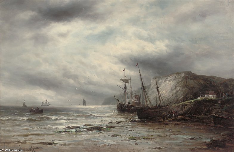Sorting The Catch After A Day's Work At Sea — Gustave De Breanski