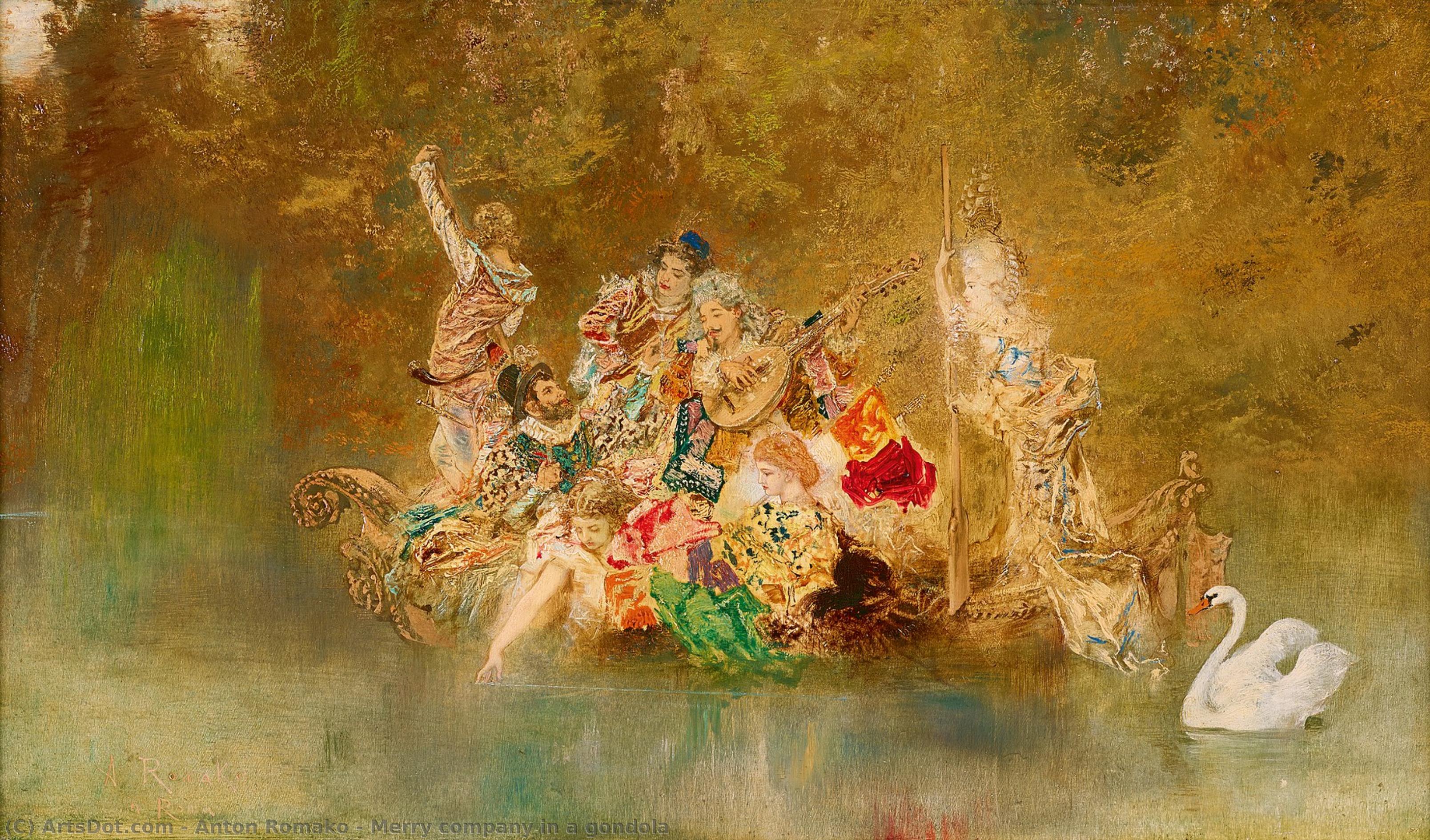 Merry Company In A Gondola — Anton Romako