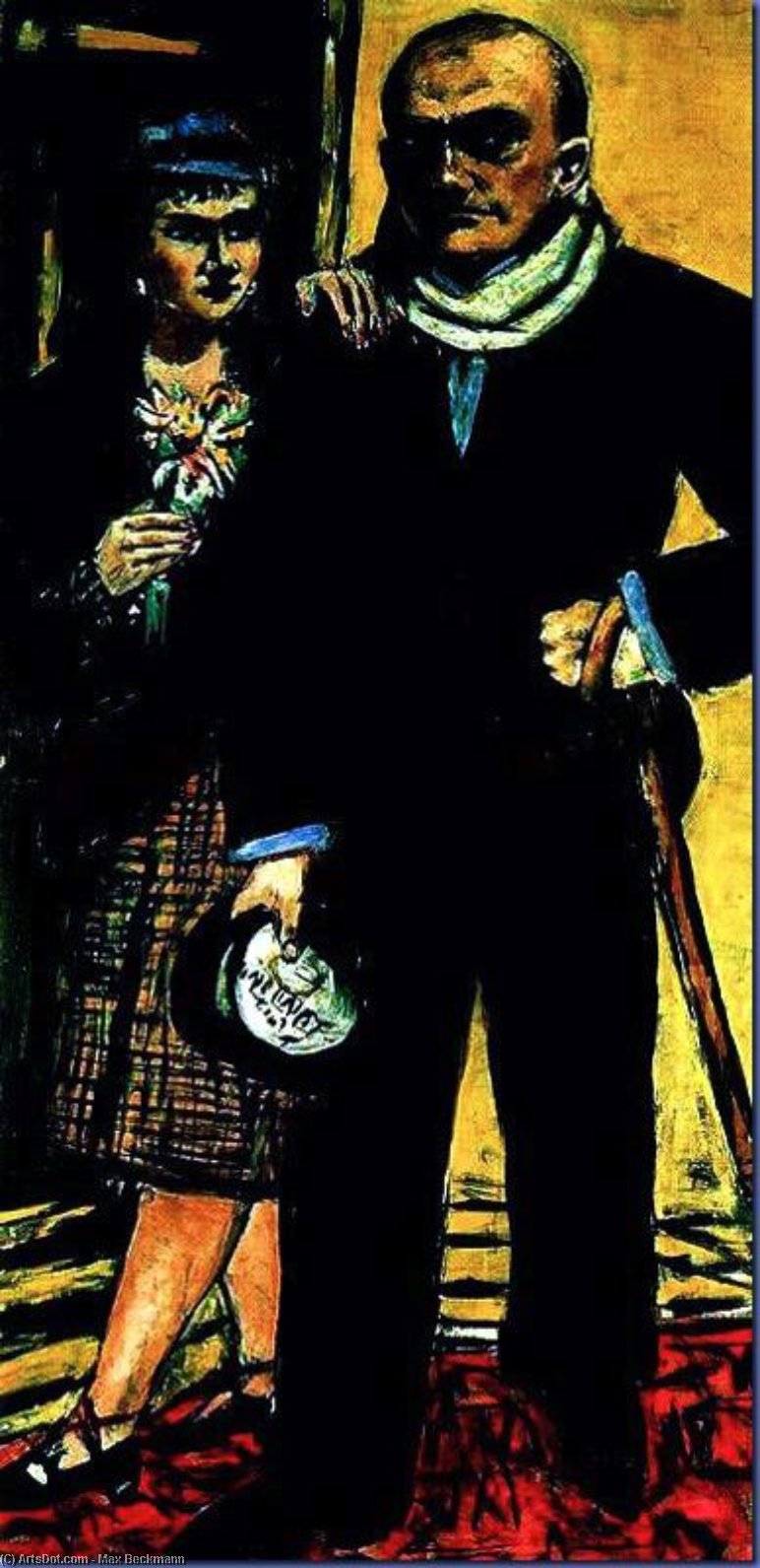Portrait Of The Artist With His Wife Quappi — Max Beckmann