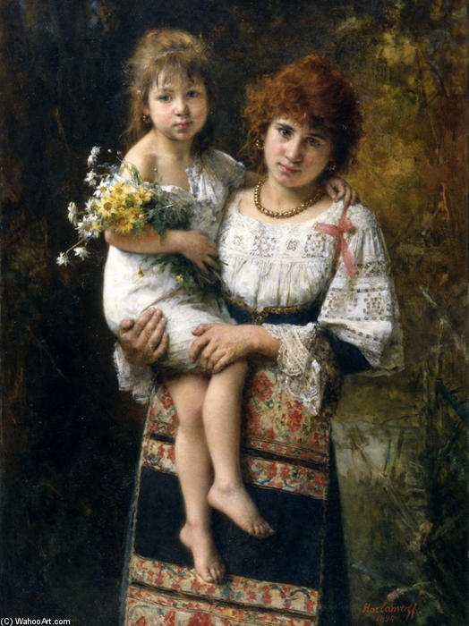 Woman And Child — Alexei Alexeievich Harlamoff