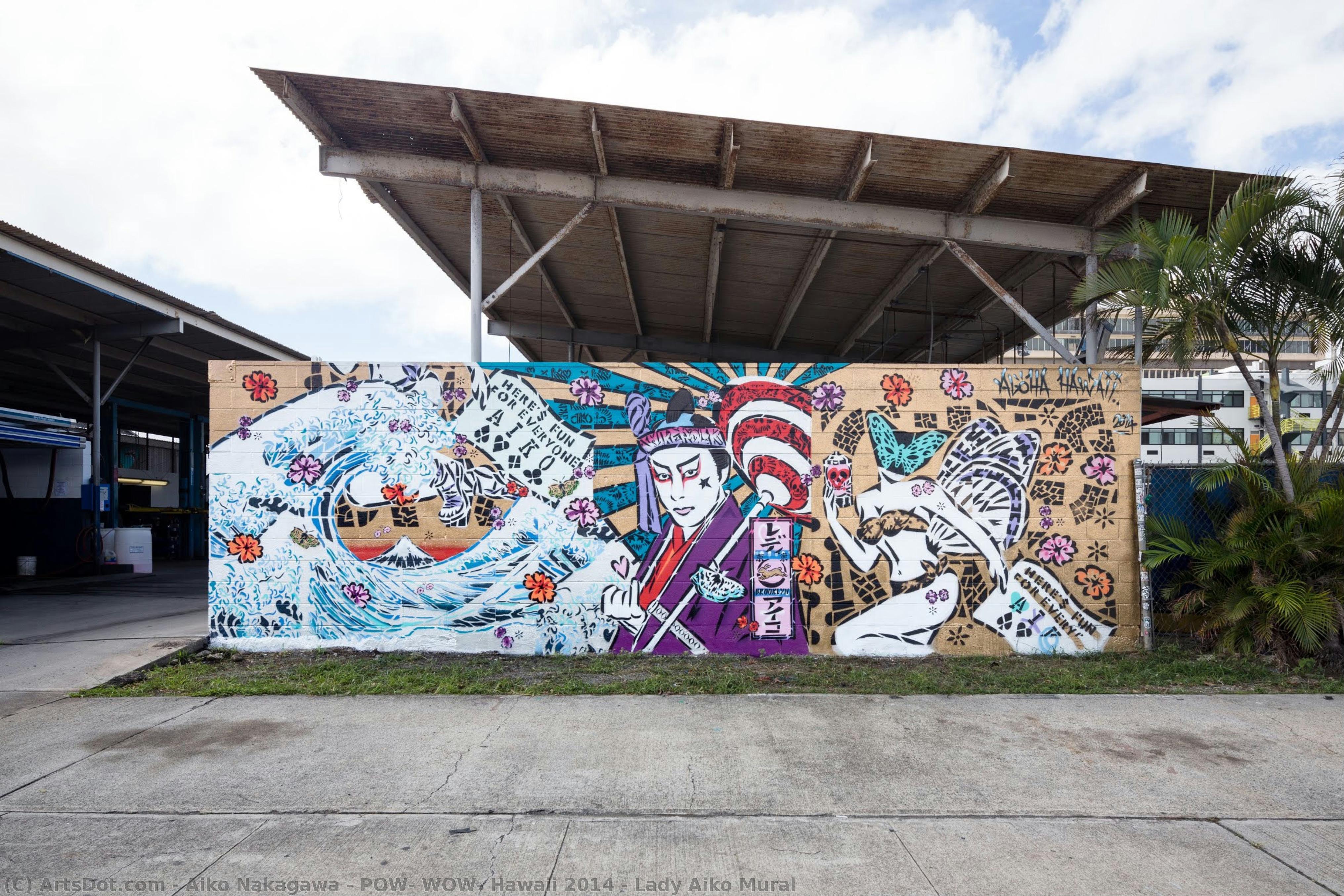 Pow! Wow! Hawaii 2014 - Lady Aiko Mural — Aiko Nakagawa