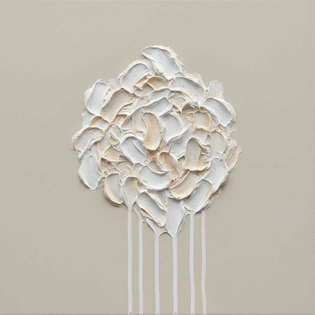 Sculpted Silence: The Fluid Descent Of Alabaster Within A Warm Taupe Void — David Moreau