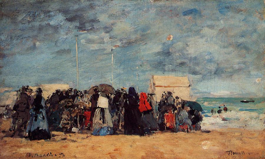 Trouville, Beach Scene — Eugène Louis Boudin