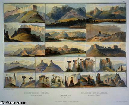 Remarkable Hills On The Upper Missouri — Karl Bodmer