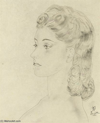 Jeune Femme De Profil — Léonard Tsuguharu Foujita