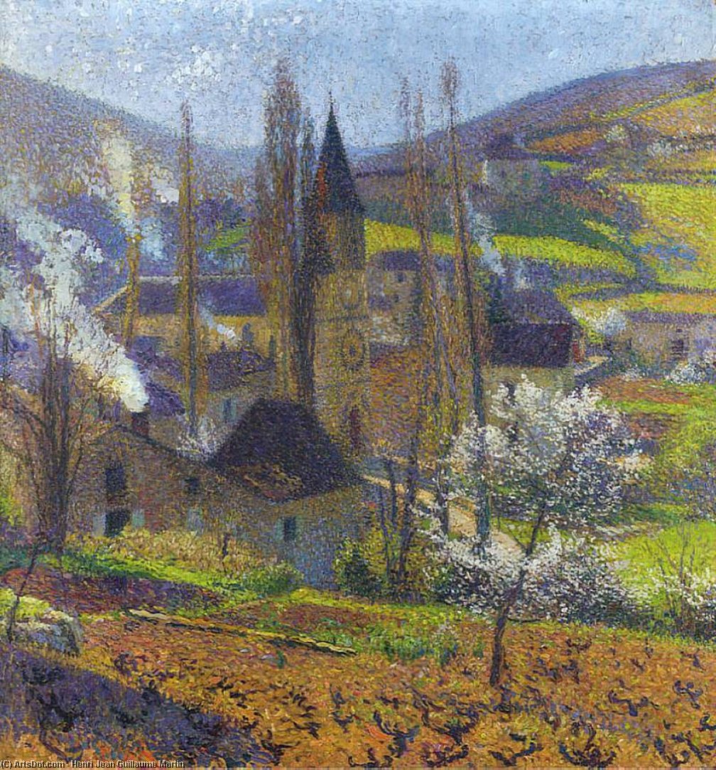 Labastide In Spring Behind The Presbytere — Henri Jean Guillaume Martin