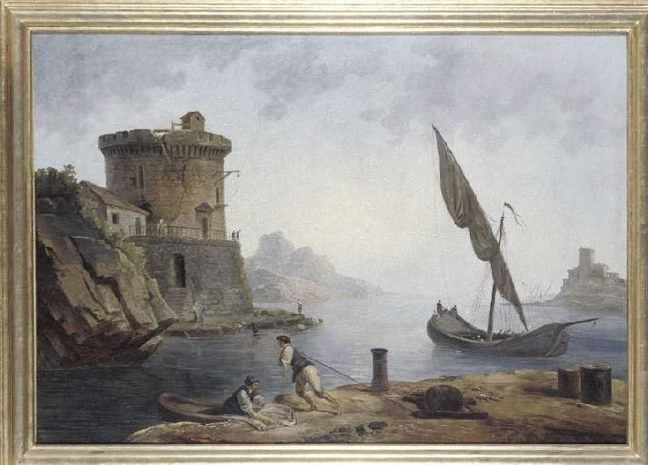 Marine Au Soleil Couchant Port De Mer Au Soleil Levant (ancien Titre) — Hubert Robert