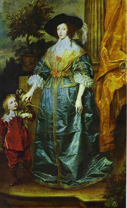 Queen Henrietta Maria With Sir Jeffrey Hudson — Sir Anthony Van Dyck