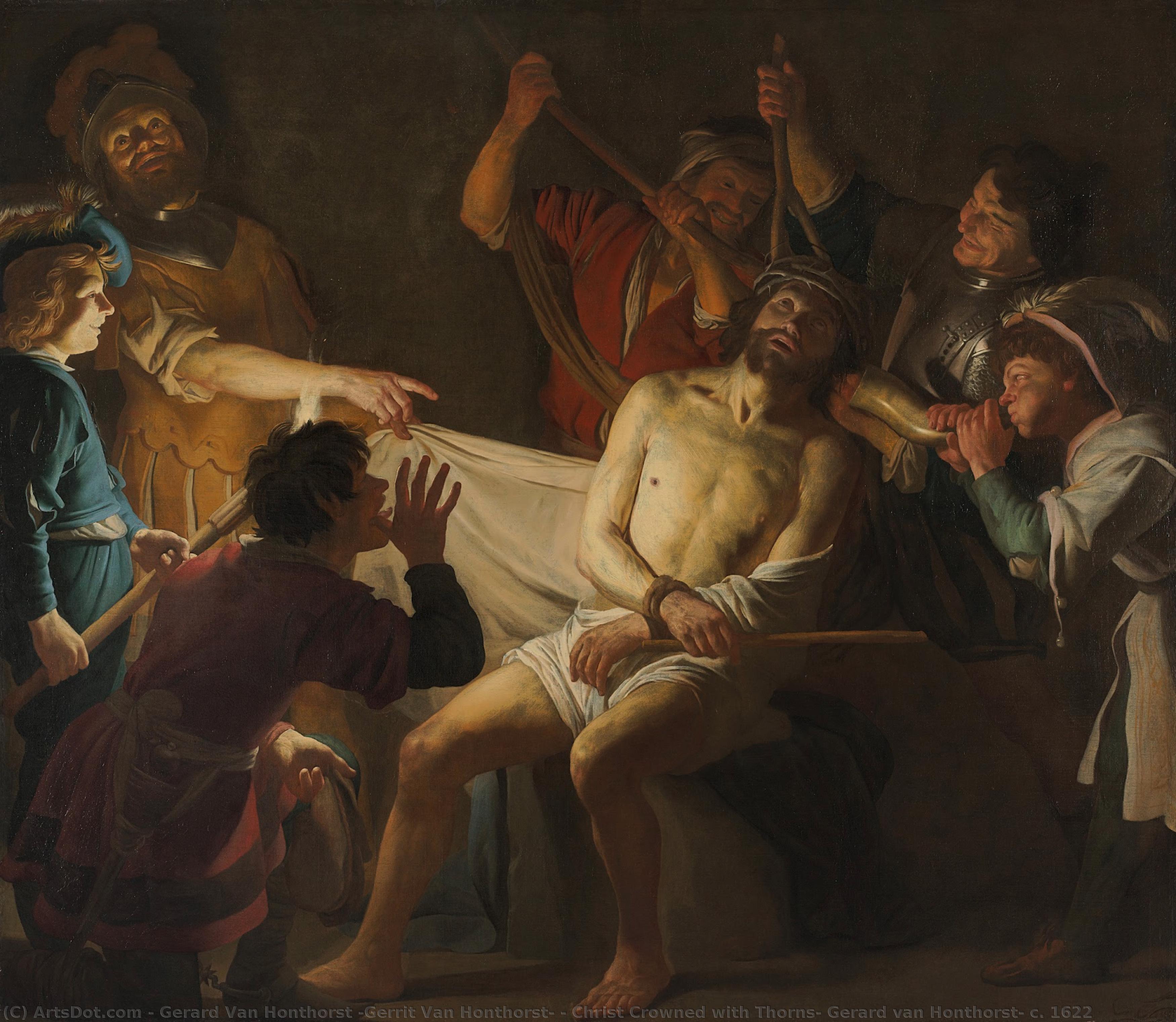 Christ Crowned With Thorns, Gerard Van Honthorst, C. 1622 — Герард Ван Хонторст