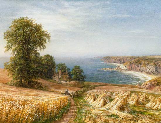 Harvest Time By The Sea (detail) — Edmund George Warren