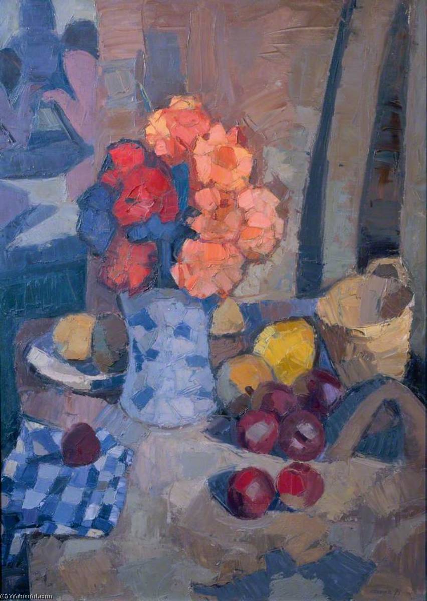 Flowers, Fruit And Checked Cloth — Denis Frederic Neal Peploe
