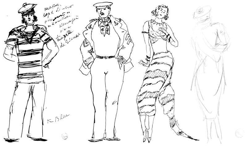Four Sketches For''port Said'' — Mikhail Fiodorovich Larionov