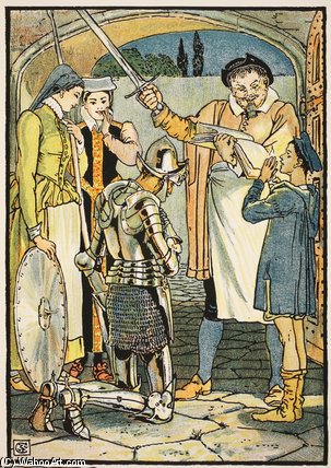 The Knighting Of Don Quixote — Walter Crane