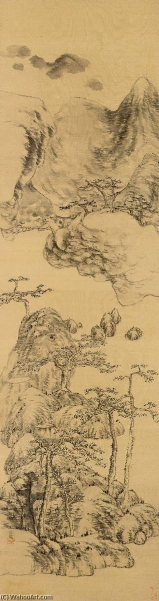 Landscape In The Style Of Wu Zhen, (1280 1354) — Bada Shanren