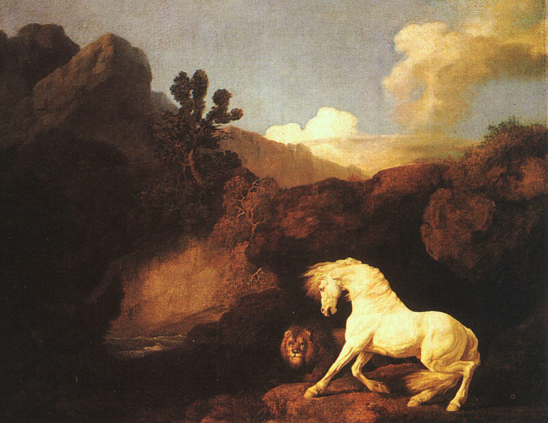 A Horse Frightened By A Lion — George Stubbs