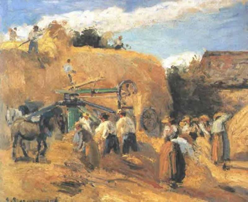 The Threshing Machine — Камиль Писсарро