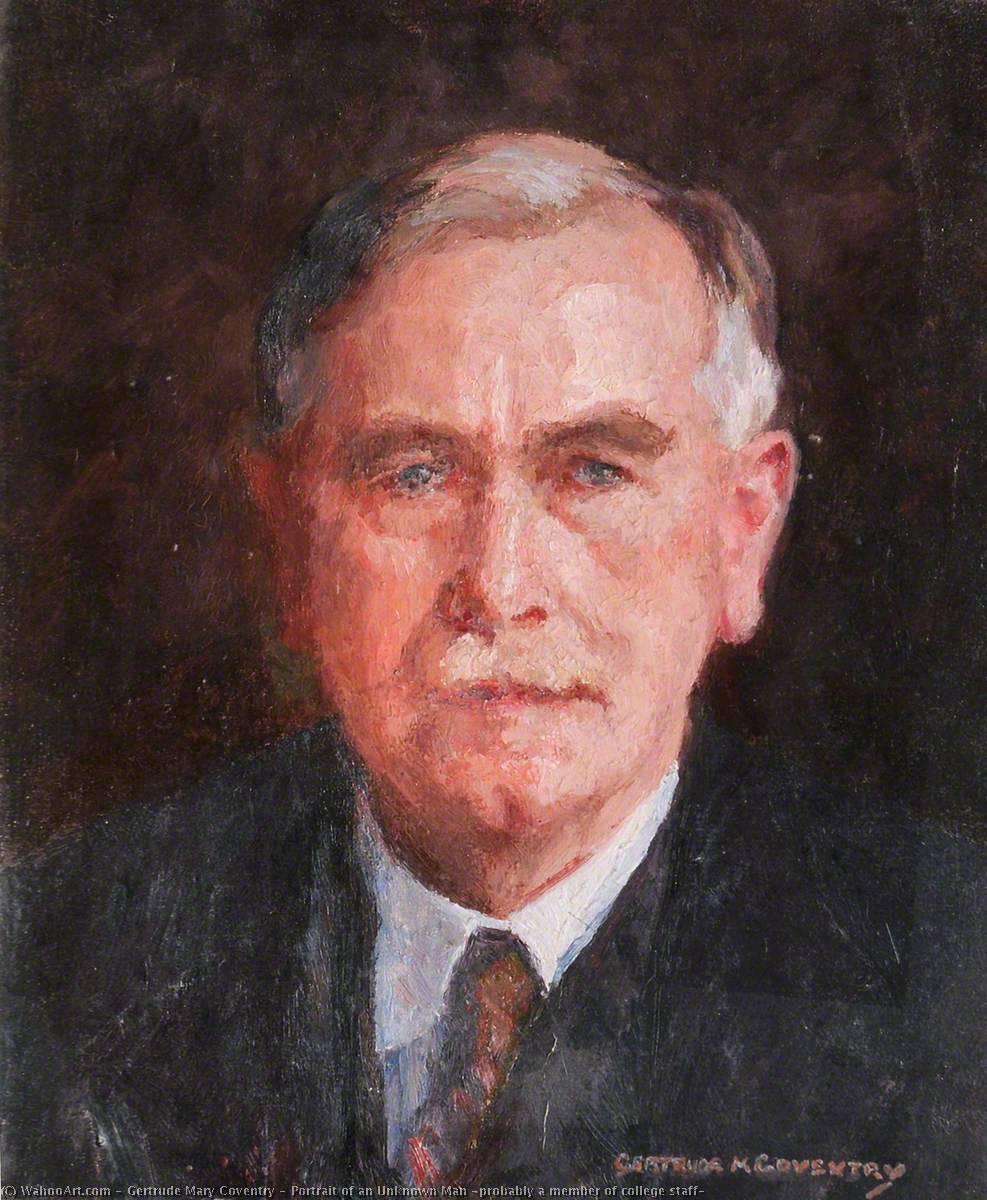 Portrait Of An Unknown Man (probably A Member Of College Staff) — Gertrude Mary Coventry