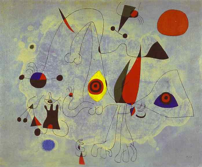 Women And Birds At Sunrise — Joan Miró