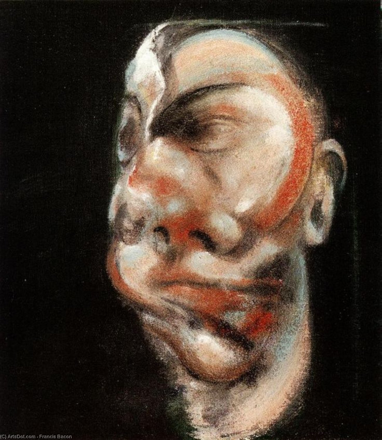 Study For Three Heads, Right Panel, — Бэкон