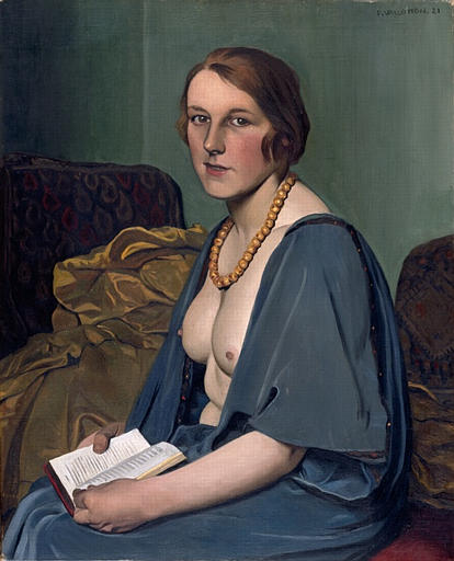 Femme Lisant La Femme Aux Seins Nus (titre Attribué) — Félix Vallotton