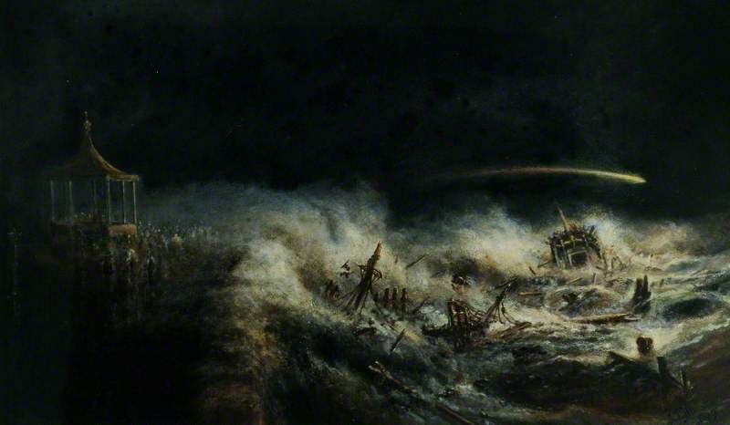 Firing The Very Rocket Over The Wreck Of The 'saviour' — John Taylor Allerston