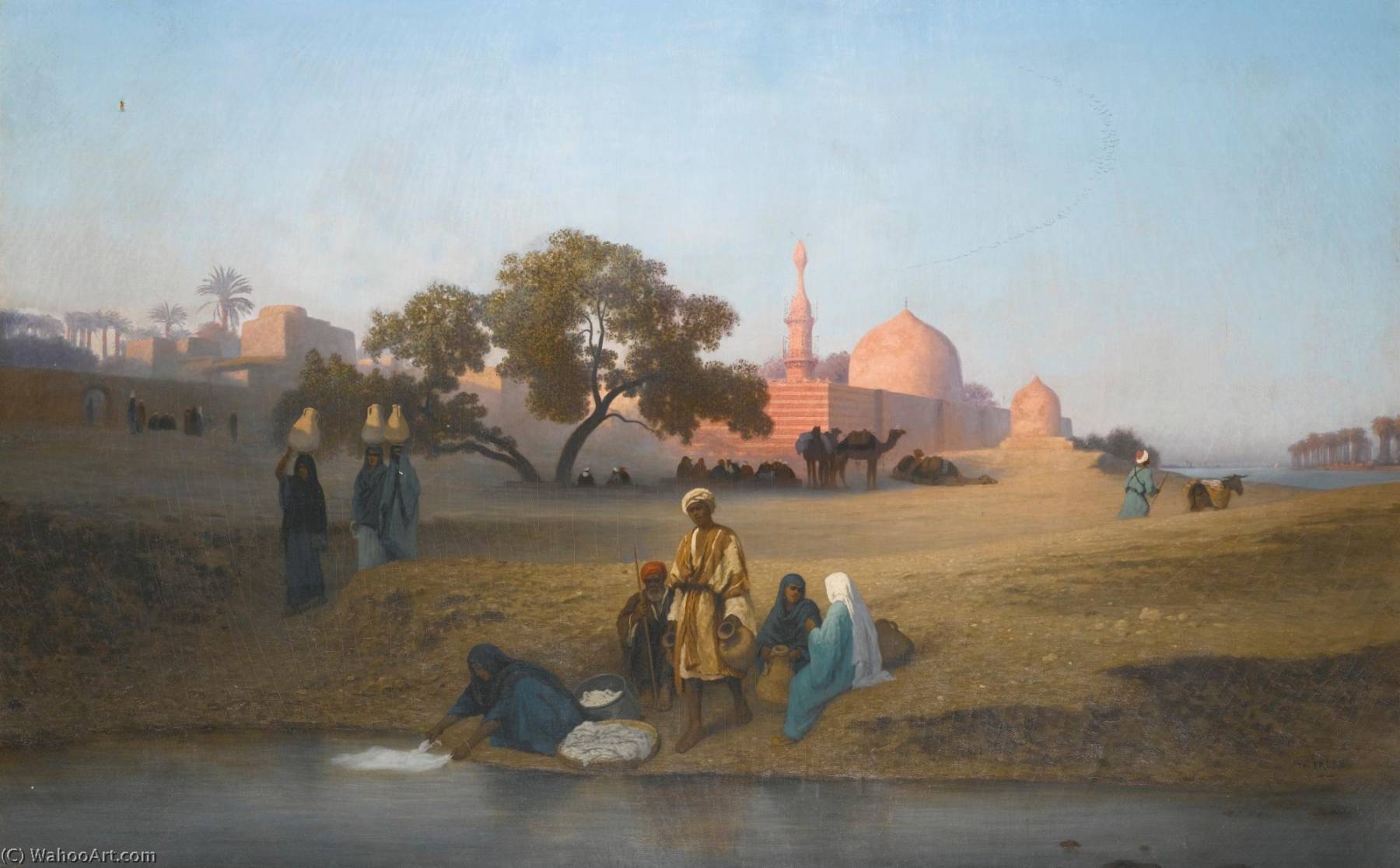 The Banks Of The Nile — Charles Théodore Frère Dit Frère Bey