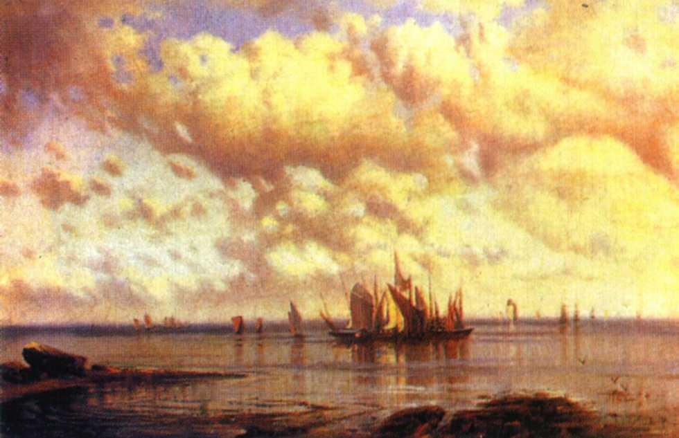 Sailboats In The Bay — Alexei Petrovich Bogoliubov