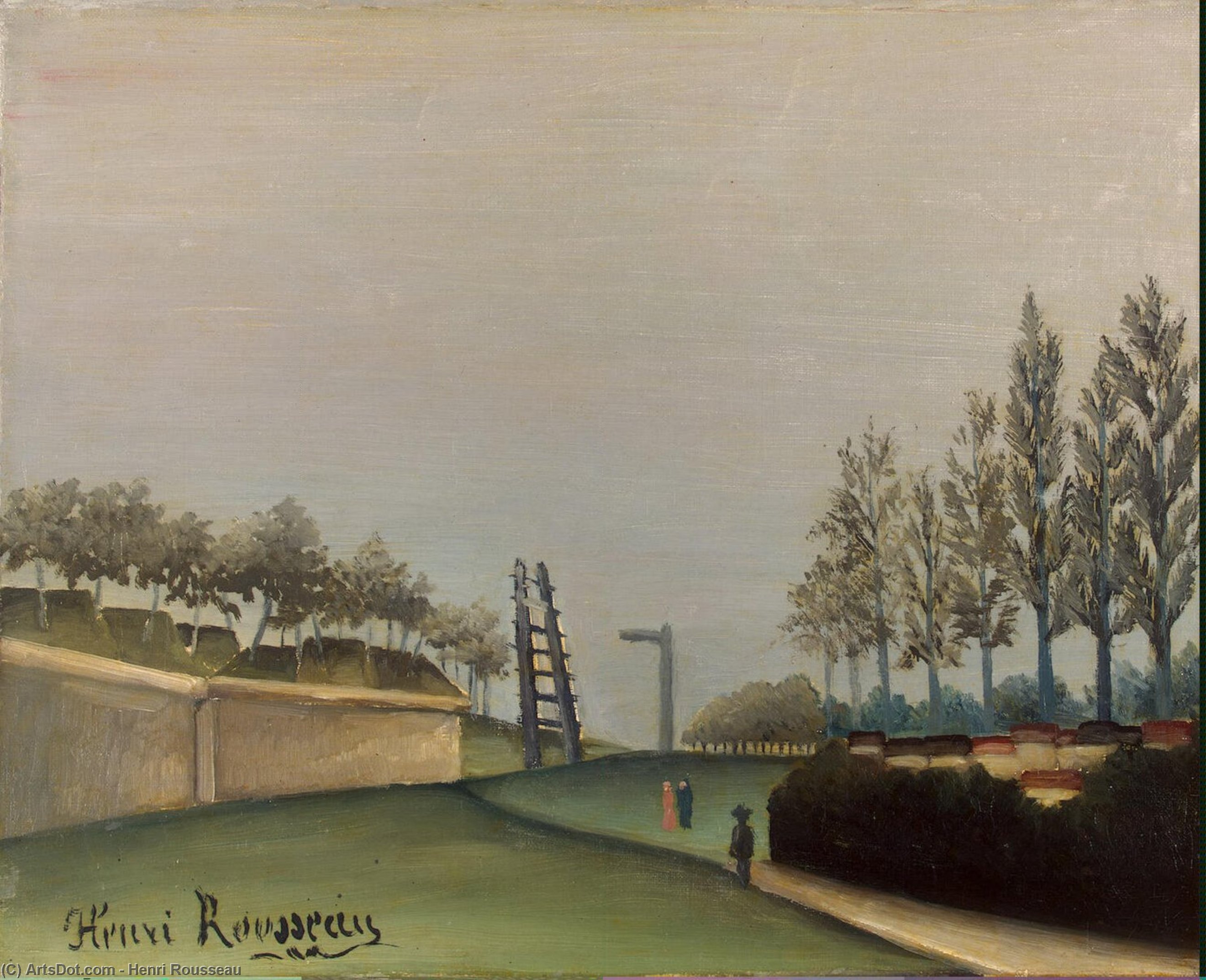 View Of The Fortifications To The Left Of The Ga — Henri Julien Félix Rousseau (le Douanier)