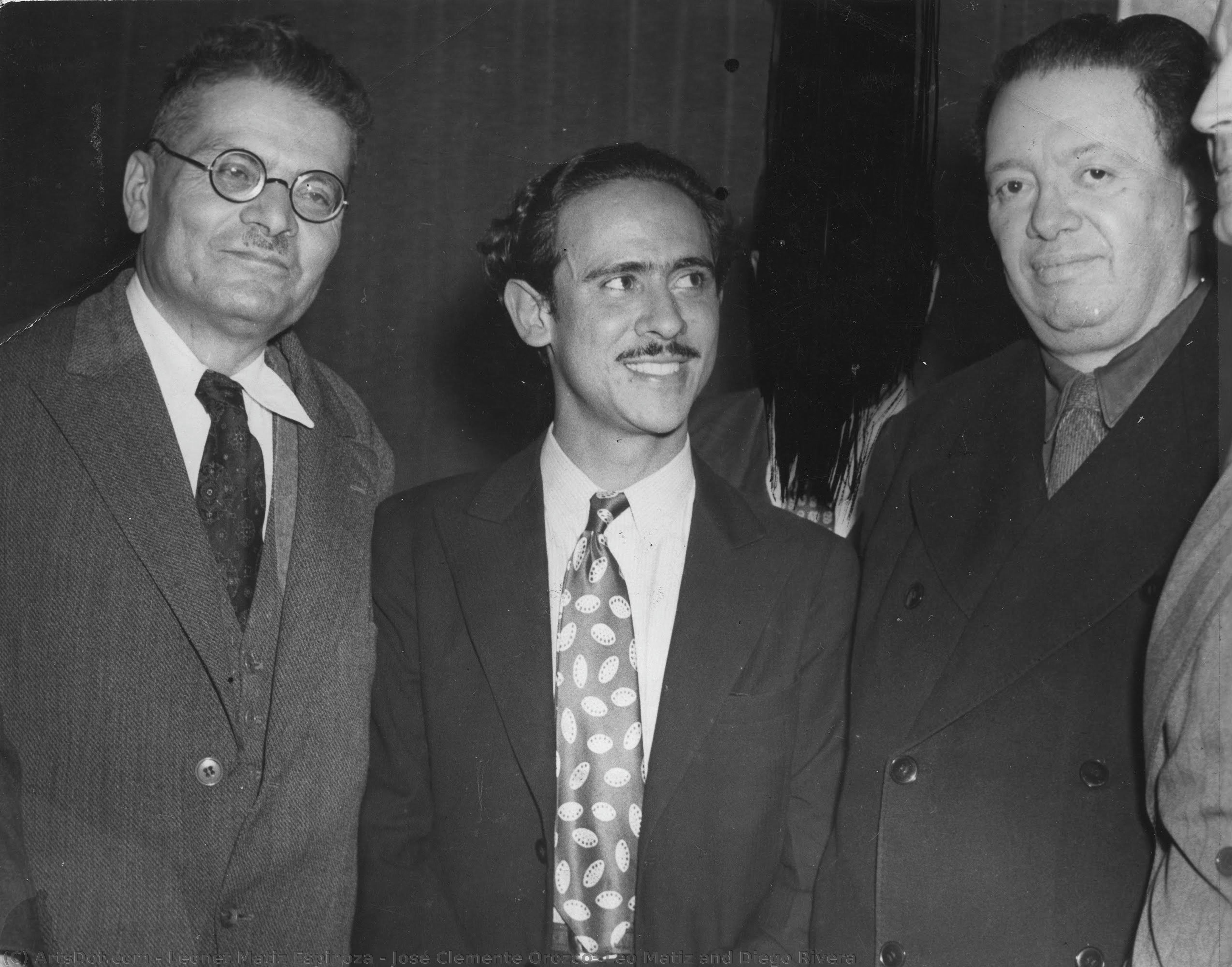 José Clemente Orozco, Leo Matiz And Diego Rivera — Лео Матис