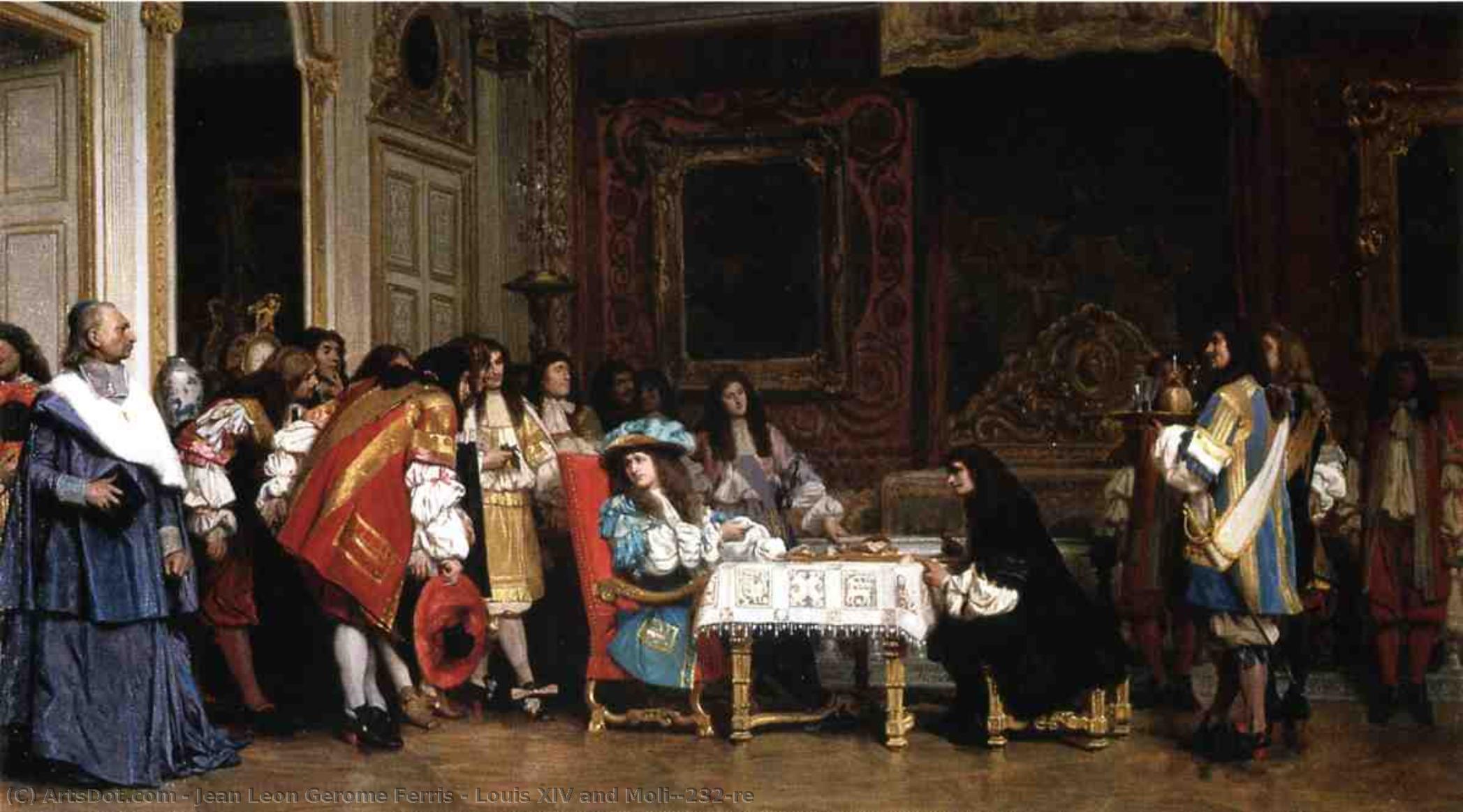 Louis Xiv And Molière — Jean Leon Gerome Ferris