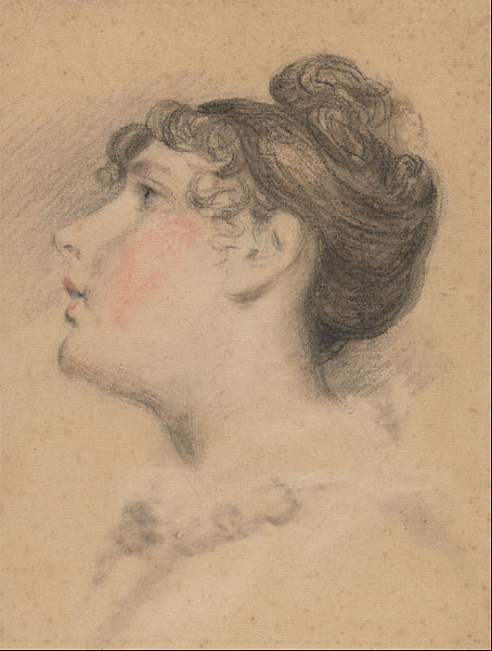 Head Of A Girl- Probably A Study Of Mrs. De Wint — Peter De Wint