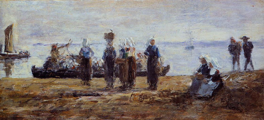 The Ferry At Plougastel — Eugène Louis Boudin