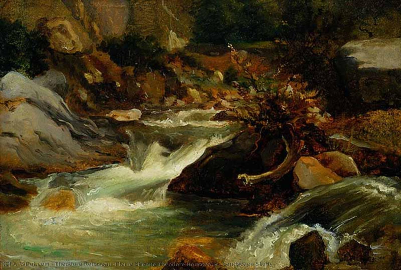 Landscape Study — Théodore Rousseau (pierre Etienne Théodore Rousseau)