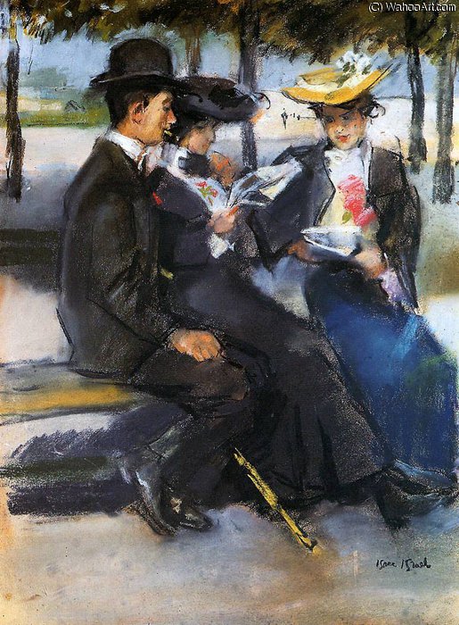 In The Bois De Boulogne Sun — Isaac Lazarus Israels