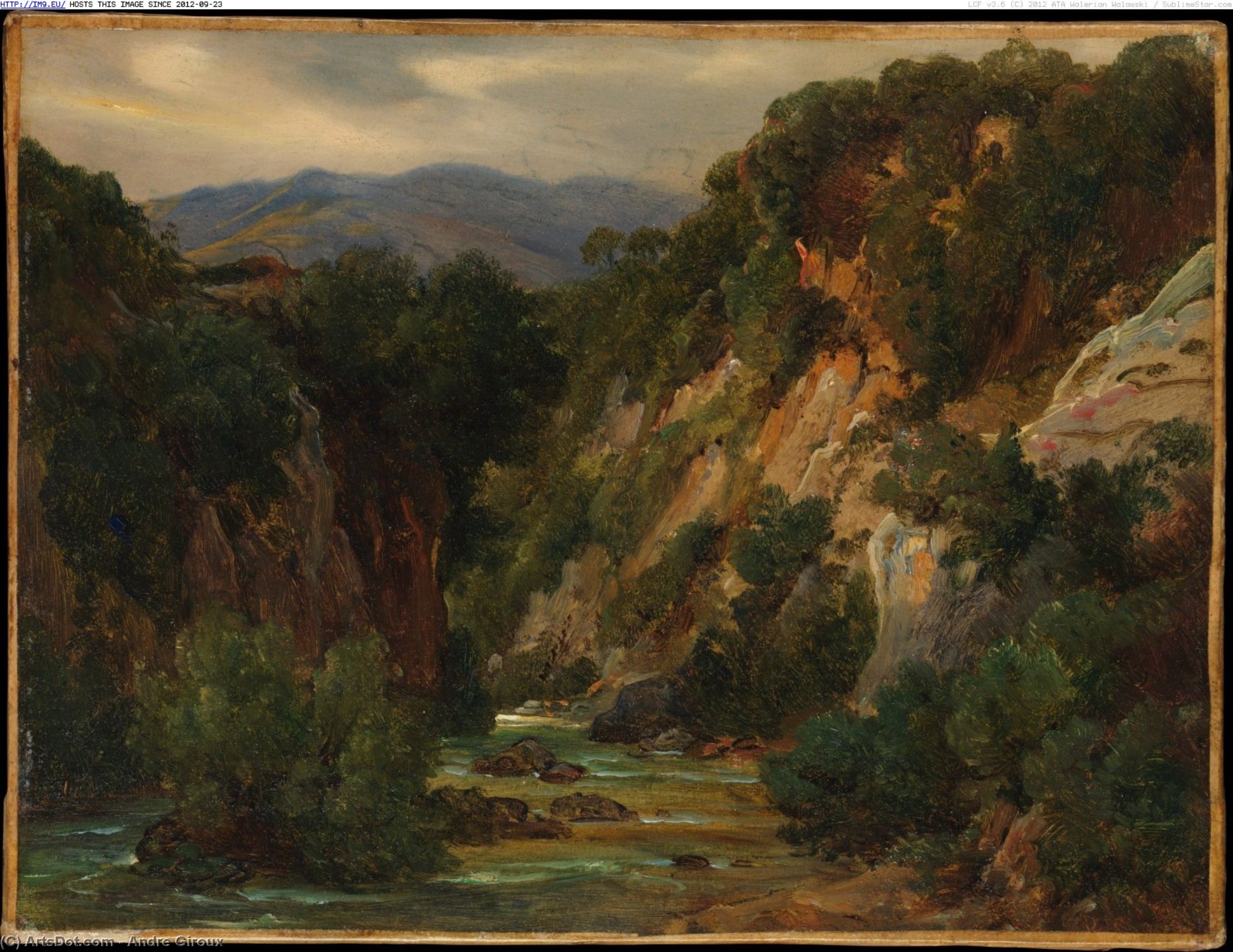 The Aniene River At Subiaco (late (1820s)) — Andre Giroux